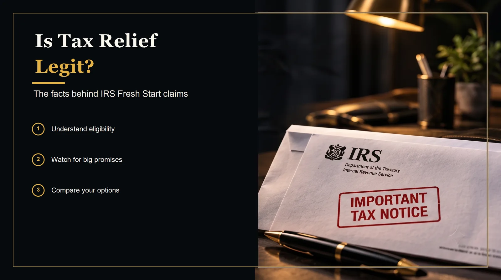 Is Tax Relief Legit? The Truth About the IRS Fresh Start Program in 2026